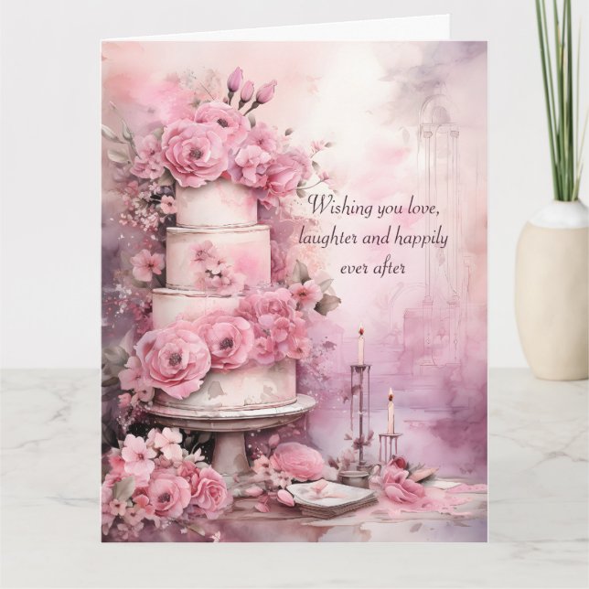 Wishing you love, laughter and happily ever after card (Front)