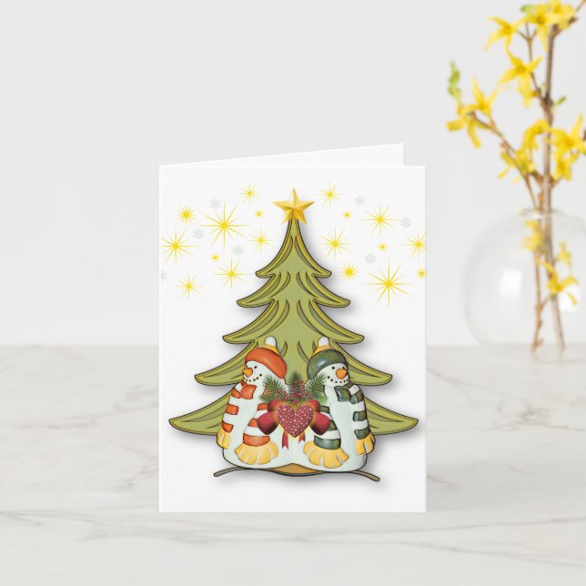 Wishing you the Merriest Christmas Card (Yellow Flower)