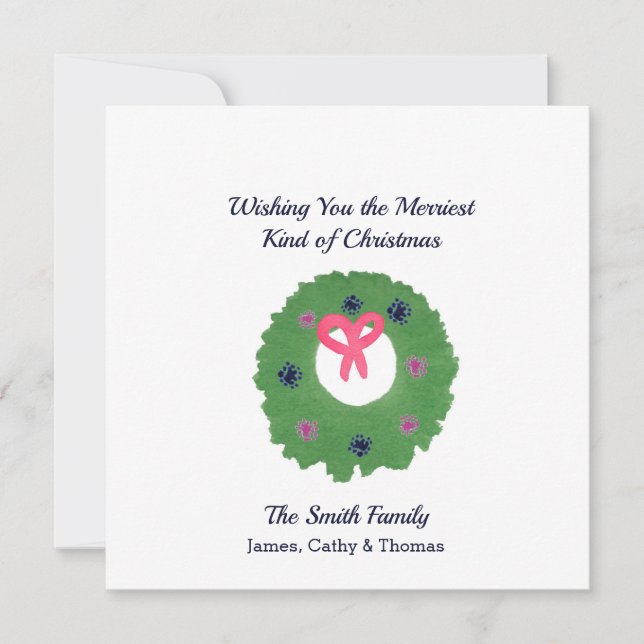 Wishing you the Merriest Kind of Christmas Card (Front)