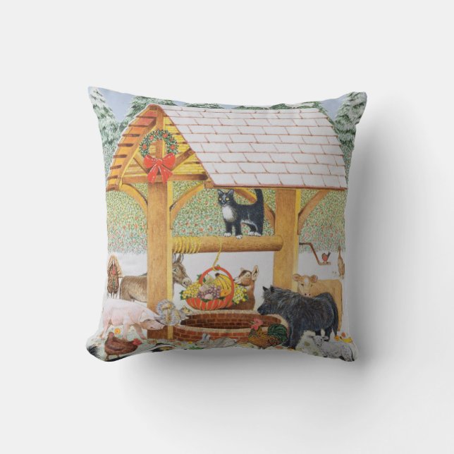 Wishing You Well Throw Pillow (Front)