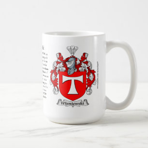 Wisniewski, the Origin, the Meaning and the Crest Coffee Mug