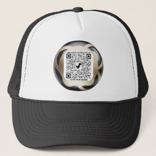 Wisp Of Visual Print Design with QR code Trucker Hat