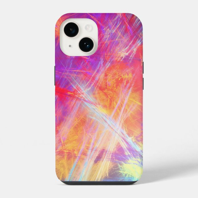 Wispy Abstract Multi-Colour iPhone Case (Back)