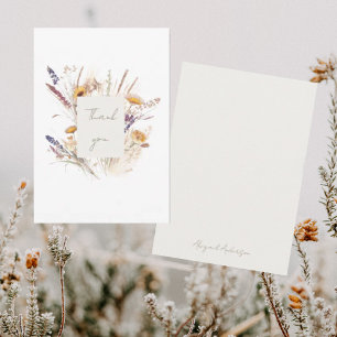 Wispy Botanical Baby Shower Thank You Card