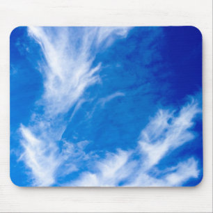 Wispy Clouds - Blue Mouse Pad