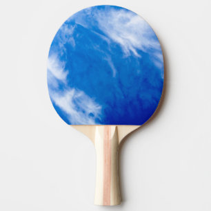 Wispy Clouds Blue Ping Pong Paddle