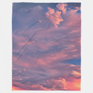 Wispy clouds fleece blanket