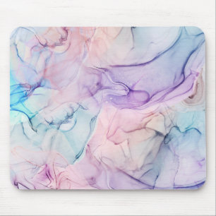 Wispy Ethereal Pastel Watercolor Inky Fantasy Glam Mouse Pad