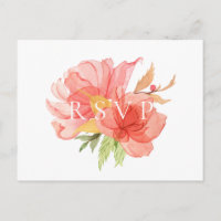 Wispy Floral Wedding RSVP Song Request