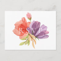 Wispy Floral Wedding RSVP Song Request