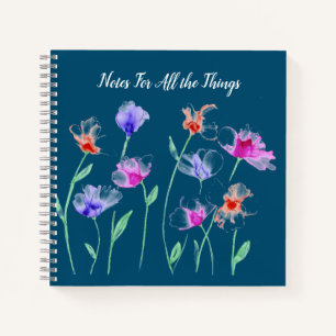 Wispy Flowers Notebook