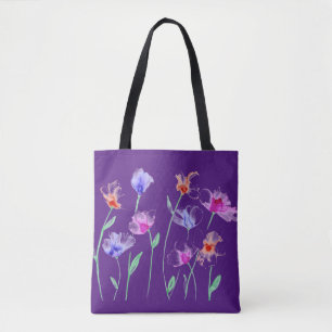 Wispy Flowers Tote Bag
