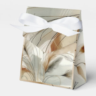Wispy Greenery Modern Botanical Boho Wedding Favor Box