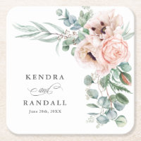 Wispy Romantic Watercolor Floral with Names