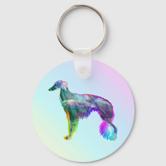 Wispy Silken Windhound Keychain (Front)