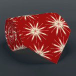Wispy Snowflake Foulard Red Two-sided Tie<br><div class="desc">Red and cream colorway. This tie is inspired by advertising art of the fifties. This wispy design is cream shown here on a deep red background. (All background colours are customizable.) Fun tie for that conservative male with a sense of humour & a passion for life, especially for the holidays!...</div>