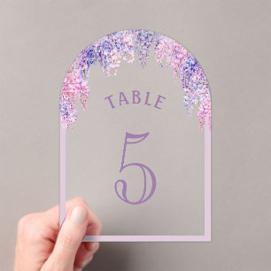 Wisteria Arch First Communion Acrylic Table Number