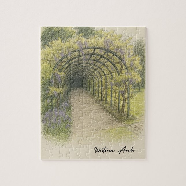 Wisteria Arch Jigsaw Jigsaw Puzzle (Vertical)