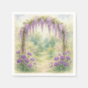 Wisteria Archway In a Summer Garden Napkin