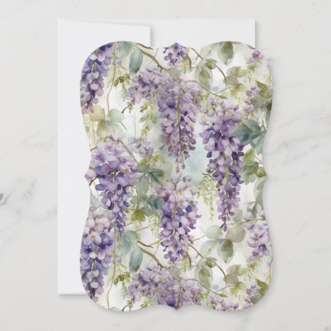 Wisteria Background Invitation (Front)