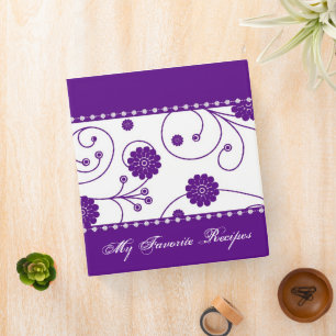 Wisteria Bloom Banner Recipe Book Binder