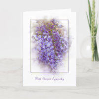 wisteria blossoms for sympathy