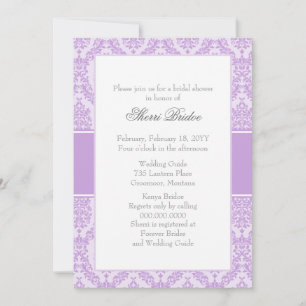 Wisteria Damask Invitation de douche nuptiale
