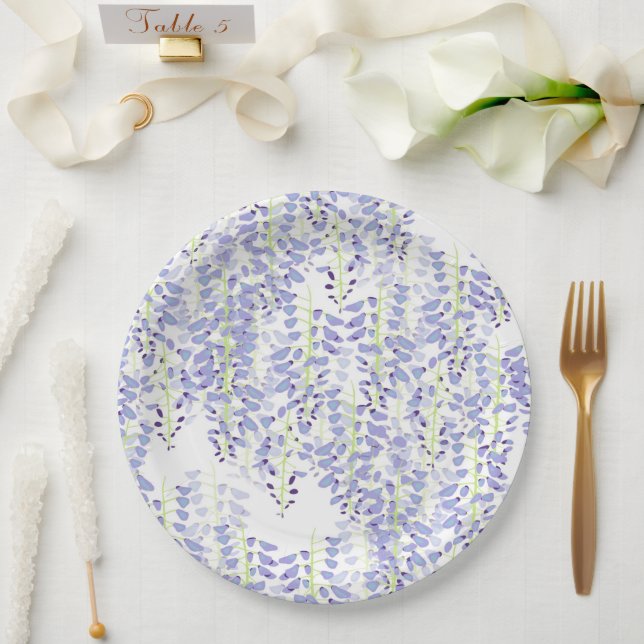 Wisteria Disposable Plates (Wedding)
