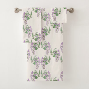 Wisteria Dream Floral Bath Towel Set