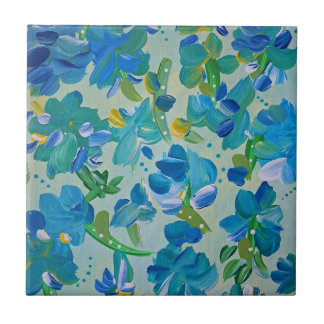Wisteria Dream Floral Ceramic Tile