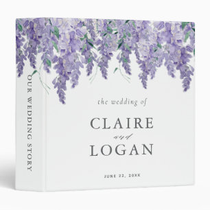 Wisteria Dusty Purple Wedding Photo Album Binder