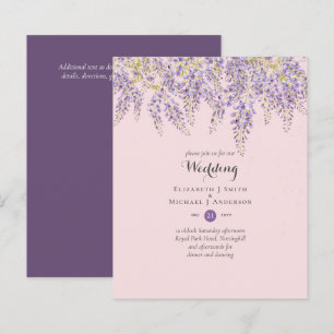 Wisteria Floral Garden Lavender Wedding Dusty Pink