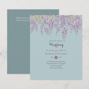 Wisteria Floral Garden Wedding Sage