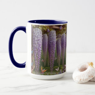 Wisteria Floral Purple  Mug