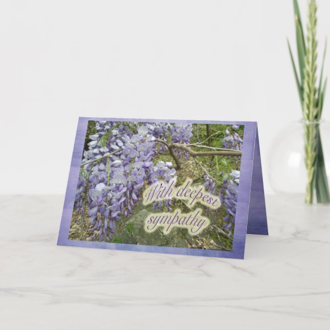 Wisteria Floral Sympathy Card (Front)