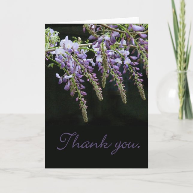 Wisteria Floral Thank You card (Front)