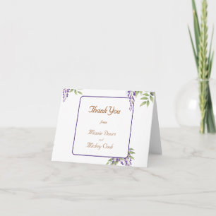 Wisteria flower decoration thank you card