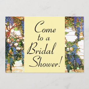 Wisteria Flowers Floral Bridal Shower Invitation