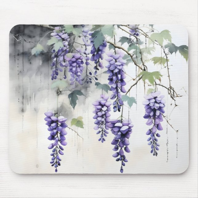 Wisteria Flowers Nature Mouse Pad (Front)
