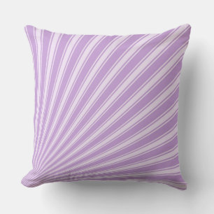 Wisteria Funky Sun Rays Background Throw Pillow