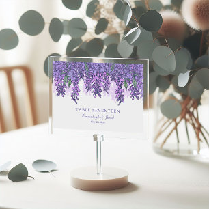 Wisteria Garden Romance Purple Wedding Table Number