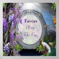 Wisteria & Gros oiseaux, Dreamscape Themes Poster