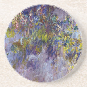 Wisteria (left) by Claudet Monet, Vintage Flowers Coaster