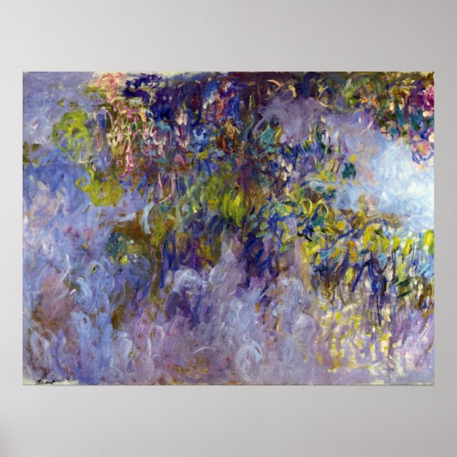 Wisteria (left half) by Claude Monet Poster (Front)