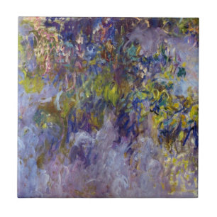 Wisteria (left half) by Claude Monet Tile