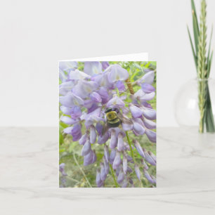 Wisteria & Male Carpenter Bee Note Card
