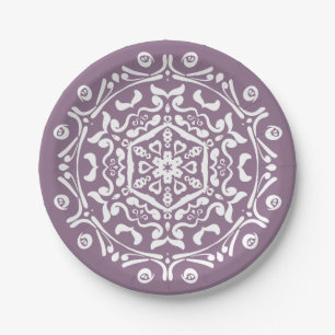 Wisteria Mandala Paper Plate