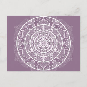 Wisteria Mandala Postcard