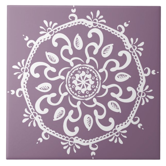 Wisteria Mandala Tile (Front)