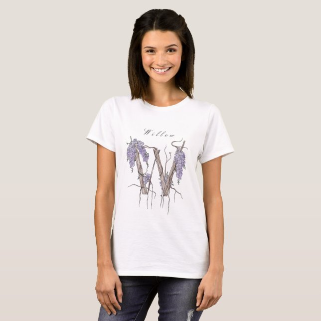 Wisteria Monogram 'W' Personalized T-Shirt (Front Full)